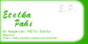 etelka pahi business card